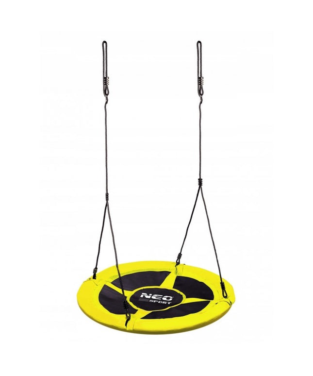 Leagan tip cuib pentru copii XXL, 100 cm, 150 kg, Neo-Sport 1083, Galben