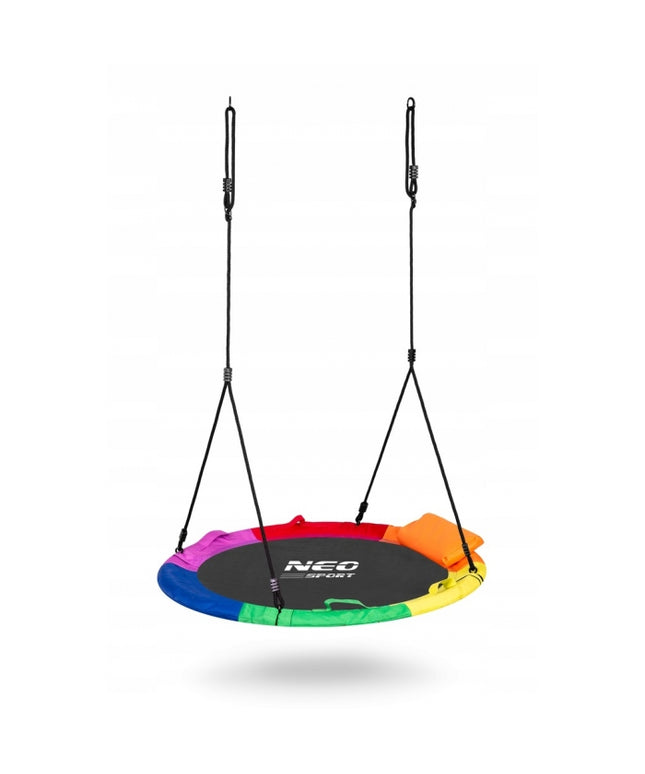 Leagan tip cuib pentru copii XXL, 100 cm, 150 kg, Neo-Sport 1085, Multicolor