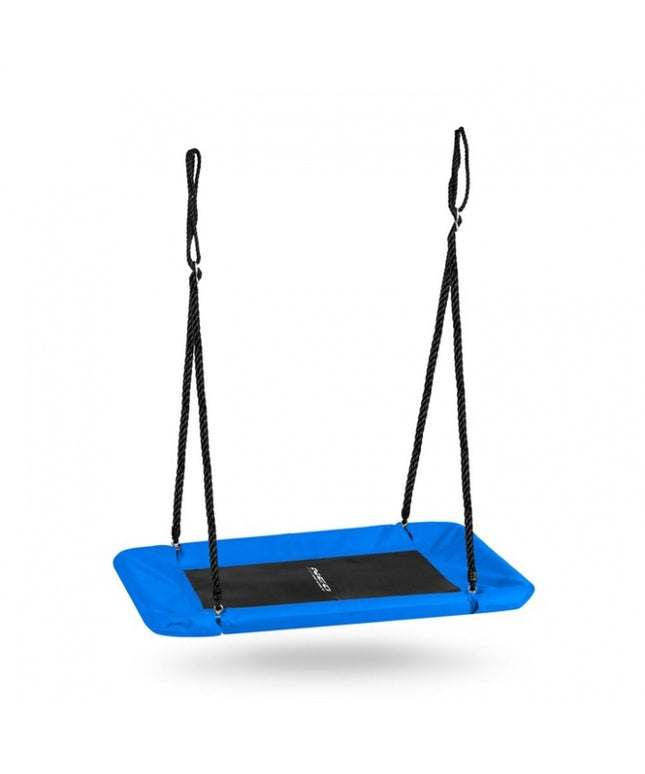 Leagan tip cuib pentru copii, dreptunghiular XXL, 110 x 70 cm, 150 kg, Neo-Sport 110500, Albastru