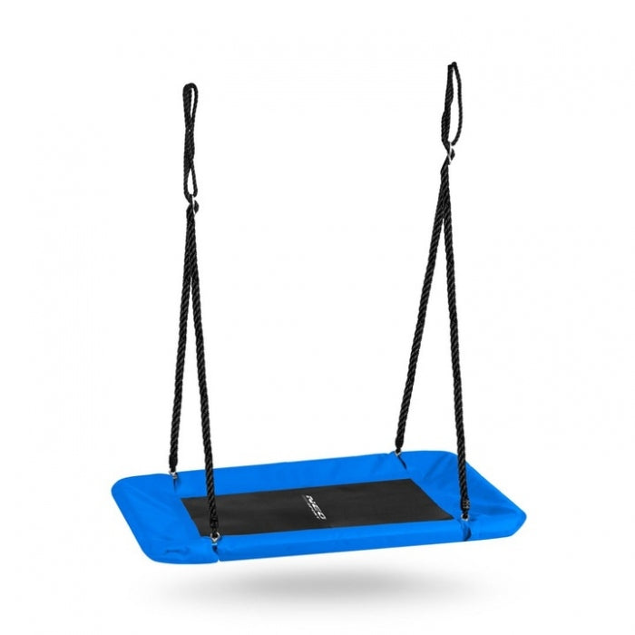 Leagan tip cuib pentru copii, dreptunghiular XXL, 110 x 70 cm, 150 kg, Neo-Sport 110500, Albastru