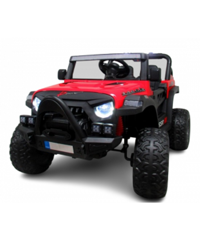 Masinuta electrica cu telecomanda Auto X16, 110x70x68 cm, varsta 1-5 ani, roti EVA, scaun din piele ECO, putere 90W, R-Sport - Rosu