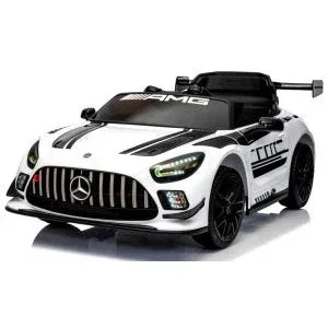 Masinuta electrica cu telecomanda MERCEDES GT3 EVO, 114x69x45 cm, varsta 1-5 ani, roti EVA, scaun din piele ECO, putere 90W - Alb - Bebeboo - Totul pentru copii. Jucării, Hăinuțe, Perne, Mobilier, Textile