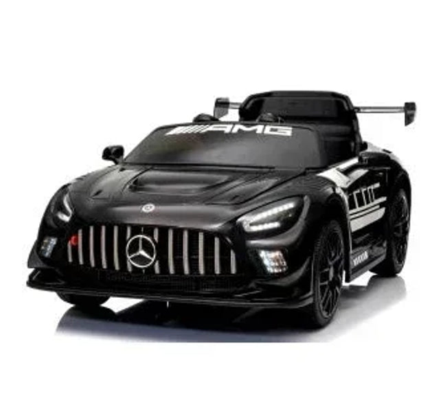 Masinuta electrica cu telecomanda MERCEDES GT3 EVO, 114x69x45 cm, varsta 1-5 ani, roti EVA, scaun din piele ECO, putere 90W - Negru - Bebeboo - Totul pentru copii. Jucării, Hăinuțe, Perne, Mobilier, Textile