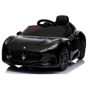 Masinuta electrica cu telecomanda MASERATI GranTurismo, 99x59.5x44 cm, varsta 1-4 ani, roti EVA, scaun din piele ECO, putere 90W - Negru