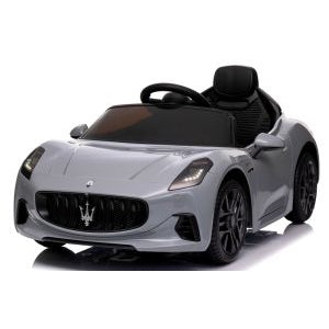 Masinuta electrica cu telecomanda MASERATI GranTurismo, 99x59.5x44 cm, varsta 1-4 ani, roti EVA, scaun din piele ECO, putere 90W - Gri