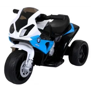 Motocicleta electrica pentru copii BMW S1000RR, 69x44x36.5 cm, varsta 1.5-4 ani, roti si scaun din plastic, putere 25W - Albastru - Bebeboo - Totul pentru copii. Jucării, Hăinuțe, Perne, Mobilier, Textile