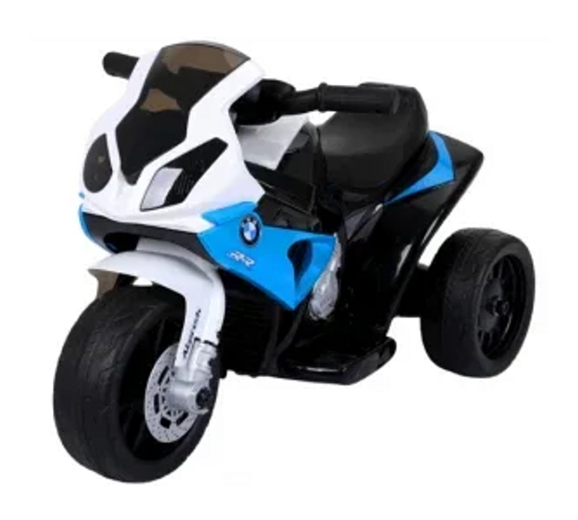 Motocicleta electrica pentru copii BMW S1000RR, 69x44x36.5 cm, varsta 1.5-4 ani, roti si scaun din plastic, putere 25W - Albastru - Bebeboo - Totul pentru copii. Jucării, Hăinuțe, Perne, Mobilier, Textile