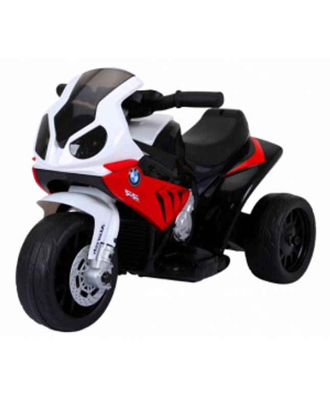 Motocicleta electrica pentru copii BMW S1000RR, 69x44x36.5 cm, varsta 1.5-4 ani, roti si scaun din plastic, putere 25W - Rosu