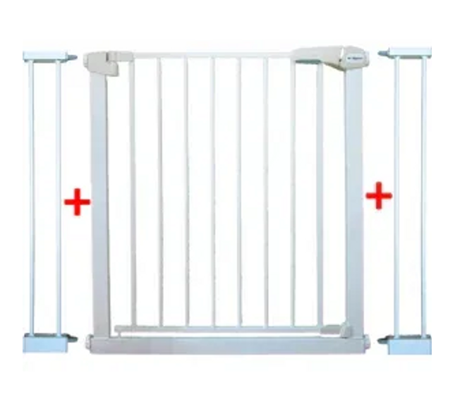 Poarta de siguranta din metal 79-105 cm R-Sport S2 - Alb - Bebeboo - Totul pentru copii. Jucării, Hăinuțe, Perne, Mobilier, Textile
