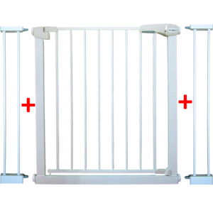 Poarta de siguranta din metal 79-105 cm R-Sport S2 - Alb