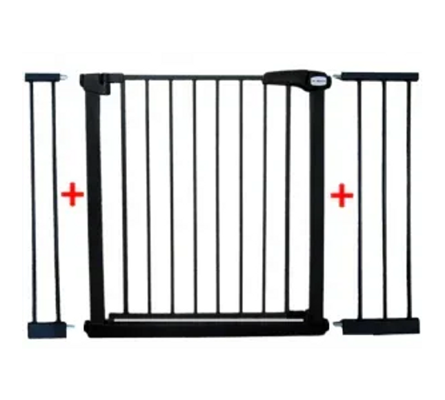 Poarta de siguranta din metal 79-115 cm R-Sport S3 - Negru - Bebeboo - Totul pentru copii. Jucării, Hăinuțe, Perne, Mobilier, Textile