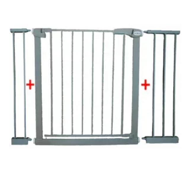 Poarta de siguranta din metal 79-115 cm R-Sport S3 - Gri - Bebeboo - Totul pentru copii. Jucării, Hăinuțe, Perne, Mobilier, Textile