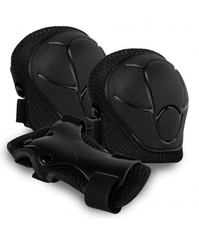 Set de protectie pentru copii, cotiere si genunchiere, marimea M, Kidwell TRIX - Black