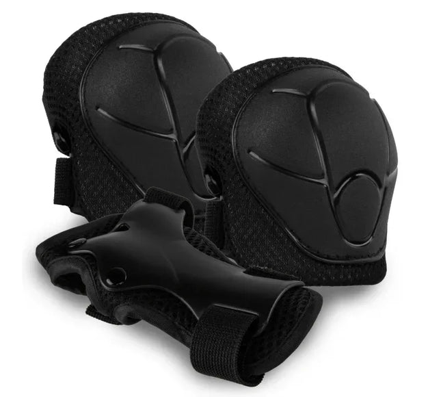 Set de protectie pentru copii, cotiere si genunchiere, marimea S, Kidwell TRIX - Black - Bebeboo - Totul pentru copii. Jucării, Hăinuțe, Perne, Mobilier, Textile