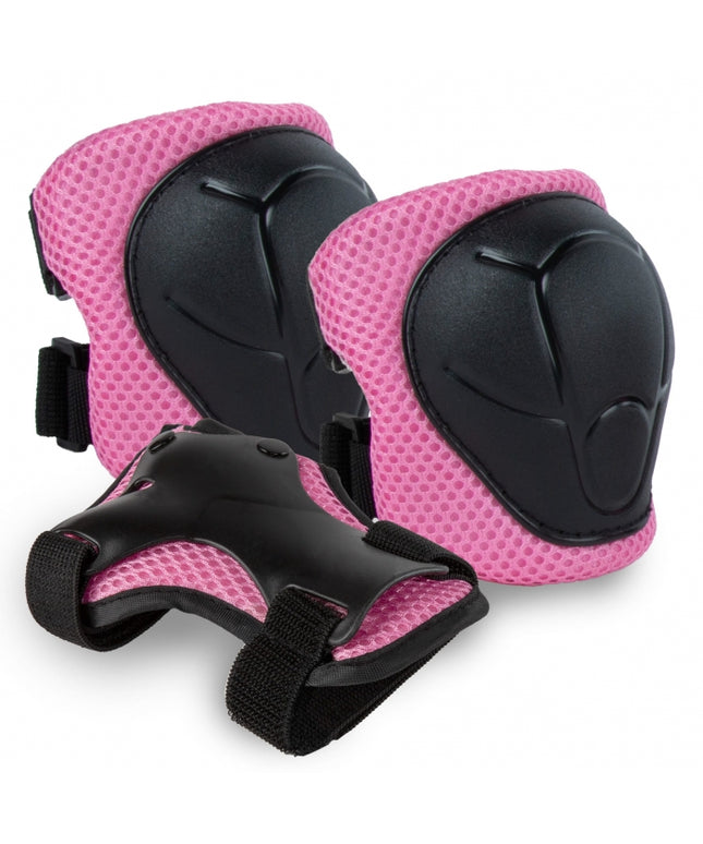 Set de protectie pentru copii, cotiere si genunchiere, marimea S, Kidwell TRIX - Pink
