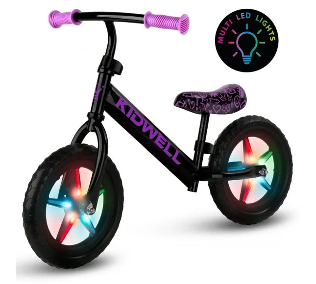 Bicicleta fara pedale cu LED Kidwell REBEL - Neon Pink - Bebeboo - Totul pentru copii. Jucării, Hăinuțe, Perne, Mobilier, Textile