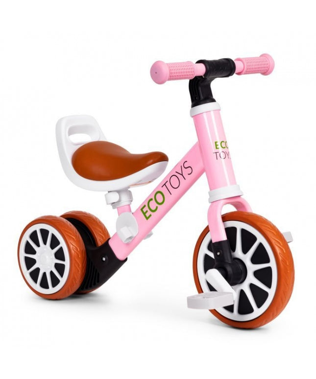 Bicicleta 2 in 1 cu pedale detasabile Ecotoys LC-V1307N - Roz