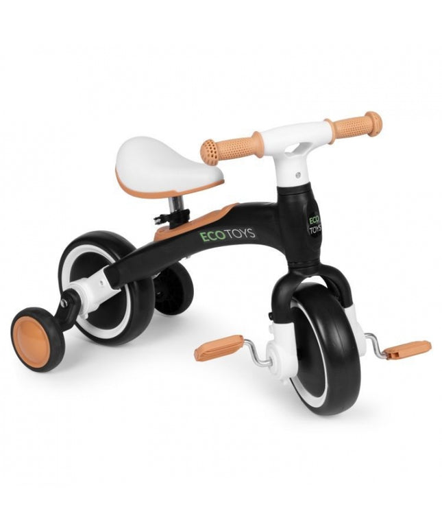 Bicicleta cu pedale 3 in 1 si roti ajutatoare Ecotoys LC-V1359 - Negru