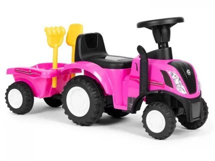 Tractor de impins New Holland cu remorca pentru copii 658T - Roz - Bebeboo - Totul pentru copii. Jucării, Hăinuțe, Perne, Mobilier, Textile
