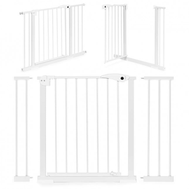 Poarta de siguranta 74-105 cm Ecotoys SG-012-W - Alb
