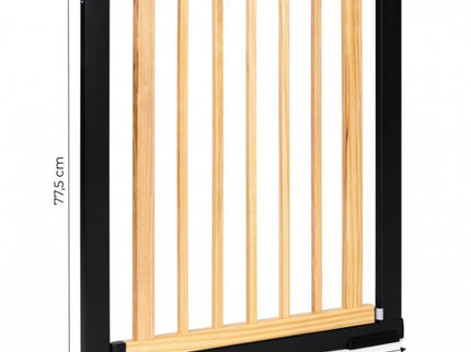 Poarta de siguranta 74-80 cm Ecotoys SF-011A-BC - Lemn Metal