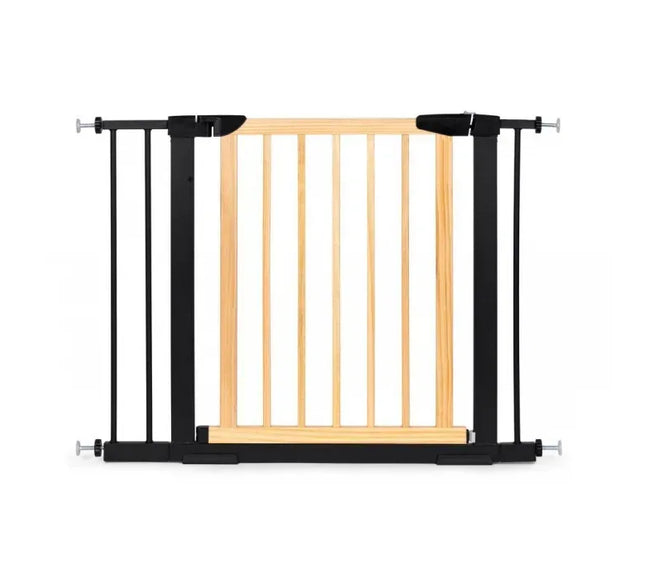 Poarta de siguranta 74-100 cm Ecotoys SF-011-BC - Lemn Metal - Bebeboo - Totul pentru copii. Jucării, Hăinuțe, Perne, Mobilier, Textile