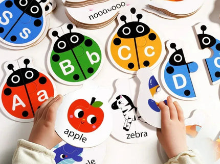 Joc de asociere litere, 26 gârgârițe colorate - Bebeboo - Totul pentru copii. Jucării, Hăinuțe, Perne, Mobilier, Textile