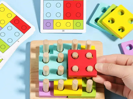 Joc de logică „Logic Square” cu forme geometrice - Bebeboo - Totul pentru copii. Jucării, Hăinuțe, Perne, Mobilier, Textile
