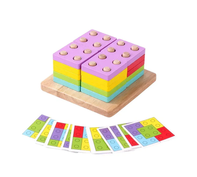 Joc de logică „Logic Square” cu forme geometrice - Bebeboo - Totul pentru copii. Jucării, Hăinuțe, Perne, Mobilier, Textile