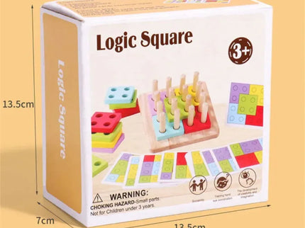 Joc de logică „Logic Square” cu forme geometrice - Bebeboo - Totul pentru copii. Jucării, Hăinuțe, Perne, Mobilier, Textile