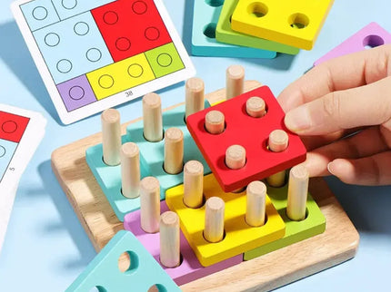 Joc de logică „Logic Square” cu forme geometrice - Bebeboo - Totul pentru copii. Jucării, Hăinuțe, Perne, Mobilier, Textile