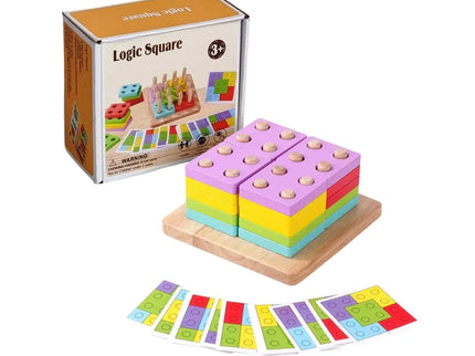 Joc de logică „Logic Square” cu forme geometrice - Bebeboo - Totul pentru copii. Jucării, Hăinuțe, Perne, Mobilier, Textile