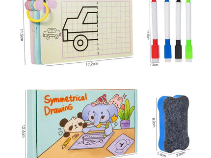 Desenează simetric, joc educativ - Bebeboo - Totul pentru copii. Jucării, Hăinuțe, Perne, Mobilier, Textile