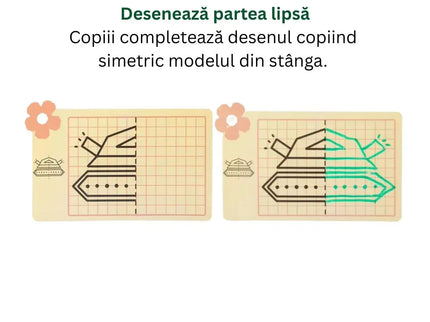 Desenează simetric, joc educativ - Bebeboo - Totul pentru copii. Jucării, Hăinuțe, Perne, Mobilier, Textile