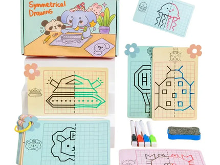 Desenează simetric, joc educativ - Bebeboo - Totul pentru copii. Jucării, Hăinuțe, Perne, Mobilier, Textile