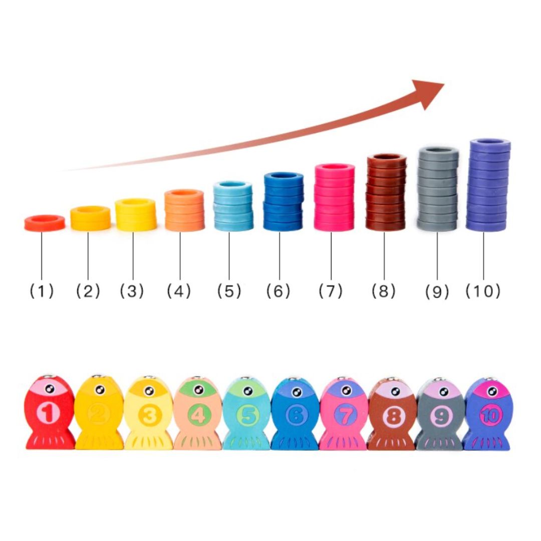 Joc educativ Montessori 7 în 1 din lemn