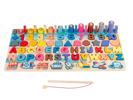 Joc educativ Montessori 7 în 1 din lemn - Bebeboo - Totul pentru copii. Jucării, Hăinuțe, Perne, Mobilier, Textile