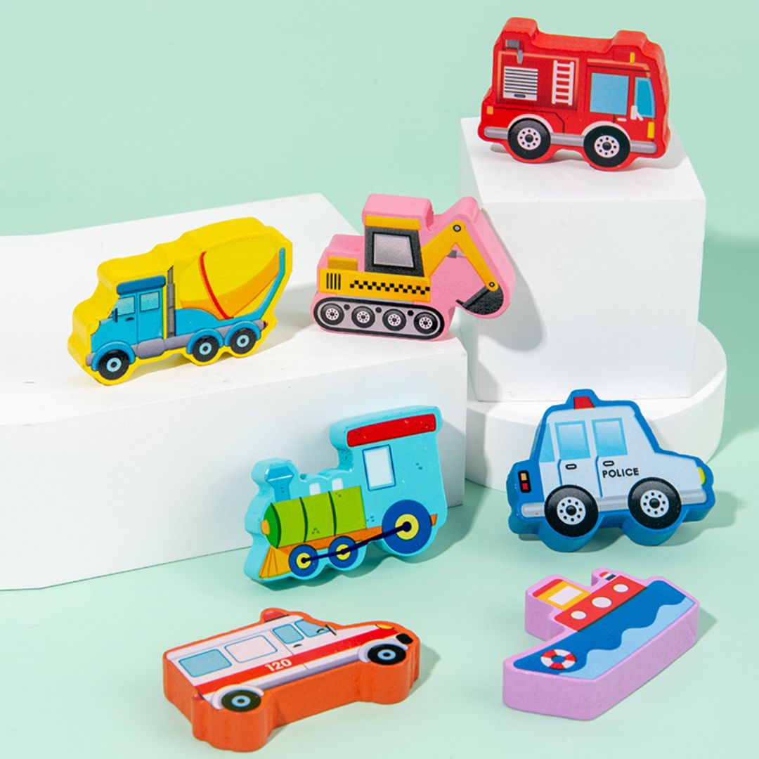 Joc multifuncțional din lemn 8 în 1