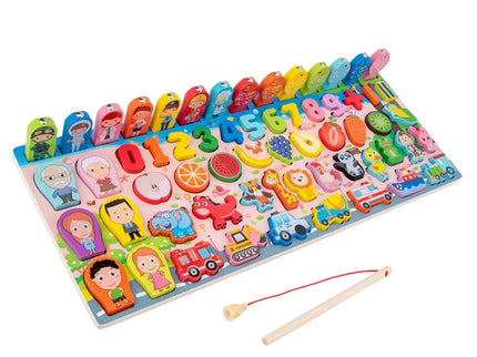 Joc multifuncțional din lemn 8 în 1 - Bebeboo - Totul pentru copii. Jucării, Hăinuțe, Perne, Mobilier, Textile