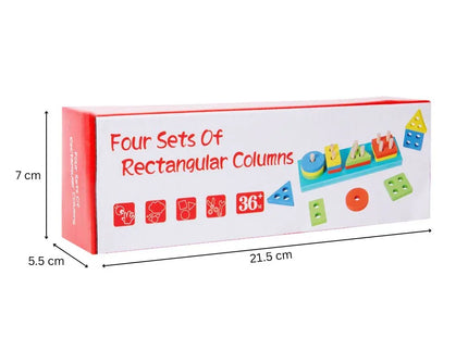 Joc de învățare forme și culori – Sortator dreptunghiular - Bebeboo - Totul pentru copii. Jucării, Hăinuțe, Perne, Mobilier, Textile
