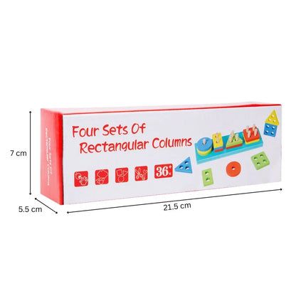Joc de învățare forme și culori – Sortator dreptunghiular - Bebeboo - Totul pentru copii. Jucării, Hăinuțe, Perne, Mobilier, Textile
