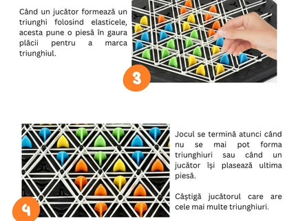 Joc de logică și strategie cu triunghiuri, 5 ani+ - Bebeboo - Totul pentru copii. Jucării, Hăinuțe, Perne, Mobilier, Textile