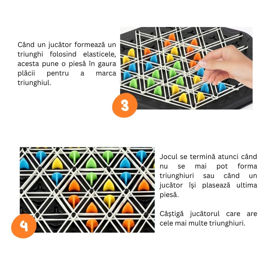 Joc de logică și strategie cu triunghiuri, 5 ani+