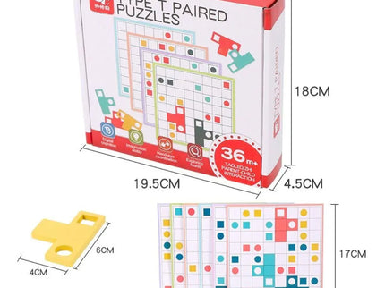 Joc de logică Montessori, Tetris T-Paired - Bebeboo - Totul pentru copii. Jucării, Hăinuțe, Perne, Mobilier, Textile