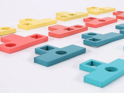 Joc de logică Montessori, Tetris T-Paired - Bebeboo - Totul pentru copii. Jucării, Hăinuțe, Perne, Mobilier, Textile