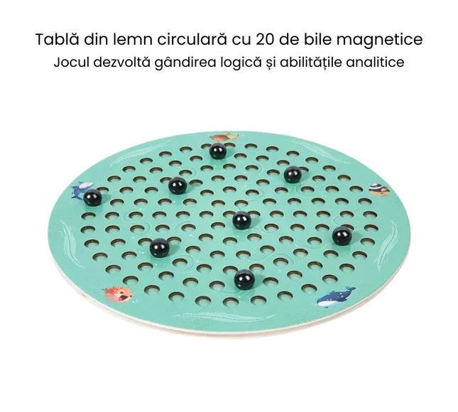 Joc de șah magnetic – tablă circulară cu 20 de bile - Bebeboo - Totul pentru copii. Jucării, Hăinuțe, Perne, Mobilier, Textile