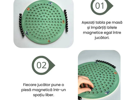Joc de șah magnetic – tablă circulară cu 20 de bile - Bebeboo - Totul pentru copii. Jucării, Hăinuțe, Perne, Mobilier, Textile