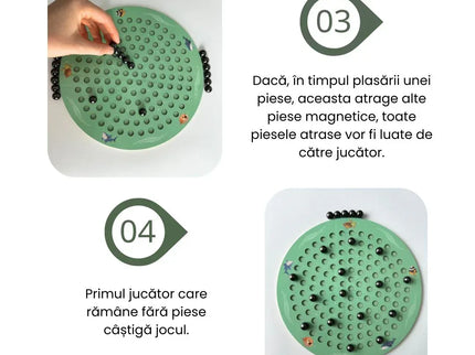 Joc de șah magnetic – tablă circulară cu 20 de bile - Bebeboo - Totul pentru copii. Jucării, Hăinuțe, Perne, Mobilier, Textile