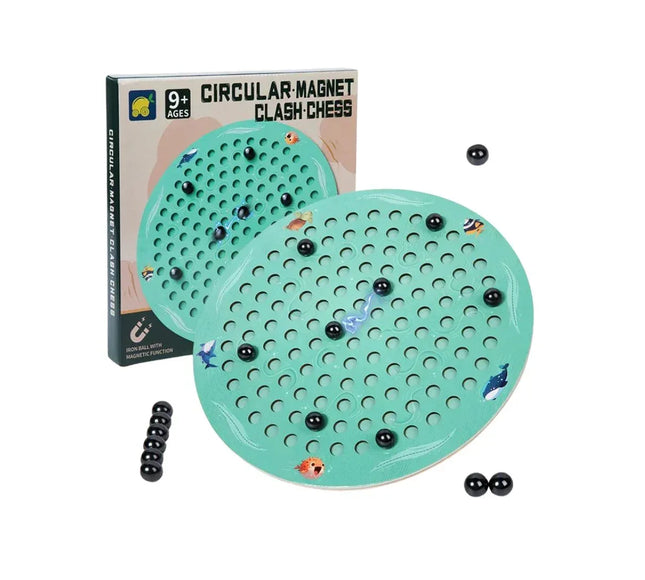 Joc de șah magnetic – tablă circulară cu 20 de bile - Bebeboo - Totul pentru copii. Jucării, Hăinuțe, Perne, Mobilier, Textile