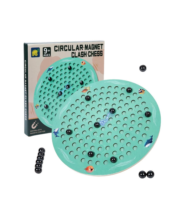 Joc de șah magnetic – tablă circulară cu 20 de bile